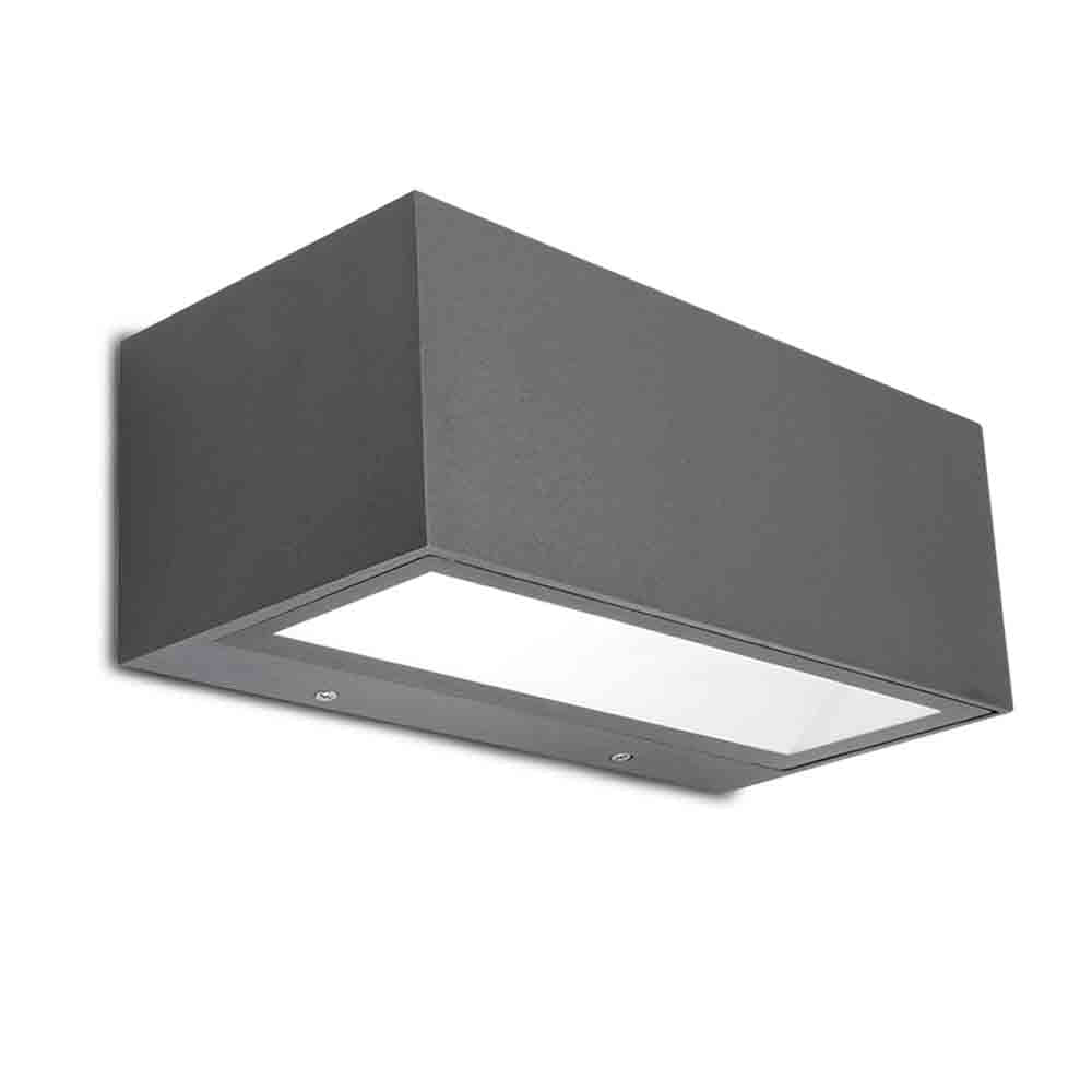 Spazio Zelda Large LED Box Shaped 20W 1600lm Warm White Wall Light - Cloud White