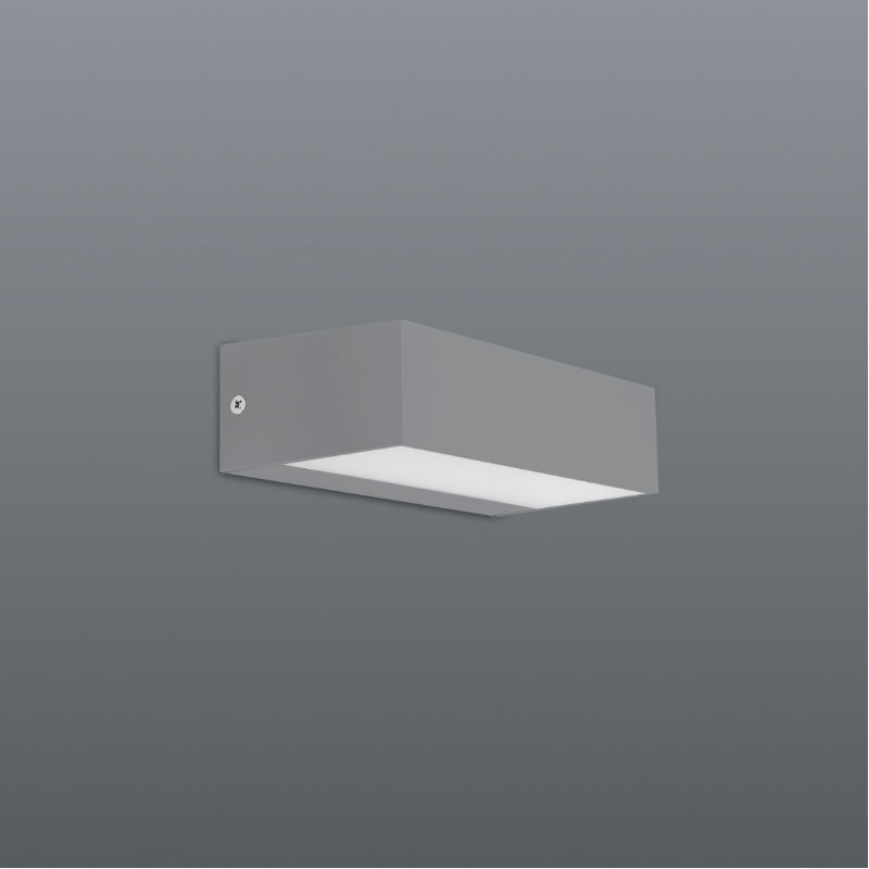 Spazio Mite Medium Square shaped 8W 950lm Daylight Wall Light- Black - Grey