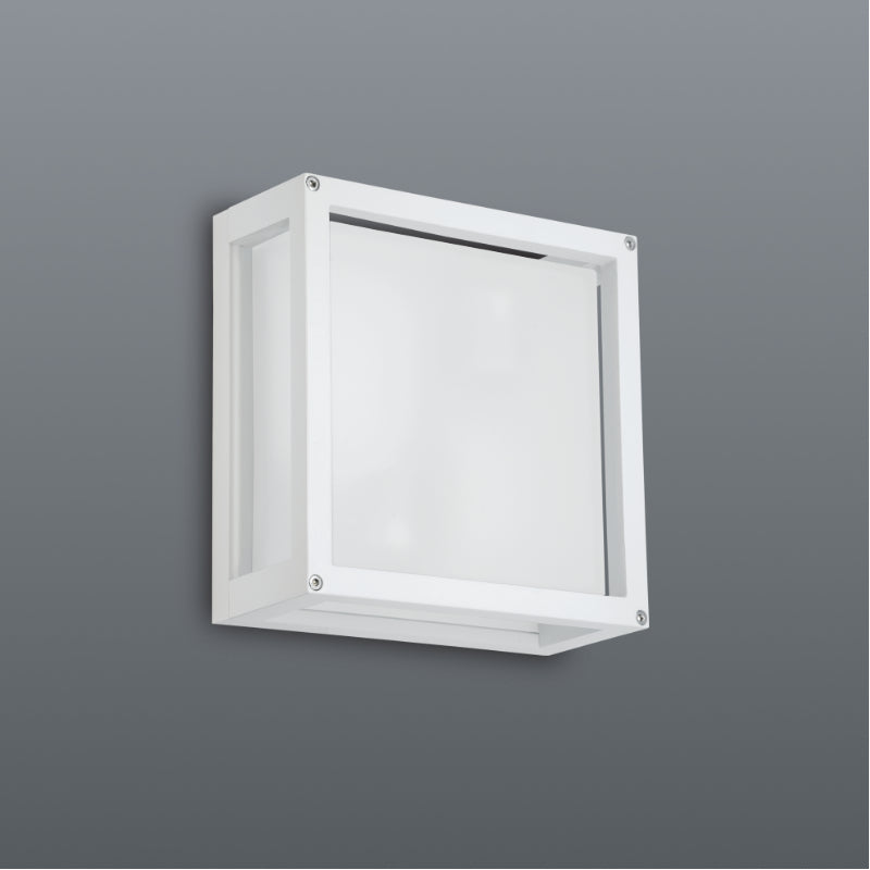 Spazio Cube Square Aluminium 30W Wall Light
