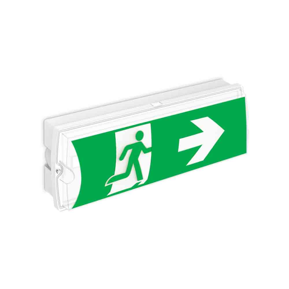 Spazio Emergency LED Bulkhead - Wall Mount - White