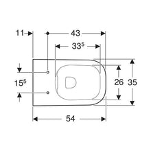 Load image into Gallery viewer, Geberit Smyle Square Rimless Wall-Hung Toilet - White
