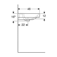 Load image into Gallery viewer, Geberit Smyle Square Wall-Hung Basin 1200mm
