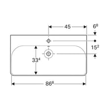 Load image into Gallery viewer, Geberit Smyle Square Wall-Hung Basin 900mm
