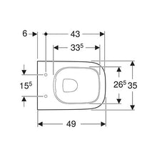 Load image into Gallery viewer, Geberit Smyle Square Wall-Hung Small Projection Toilet - White
