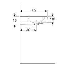 Load image into Gallery viewer, Geberit Citterio Wall-Hung Basin with Left Shelf Surface 750mm
