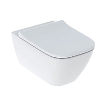 Load image into Gallery viewer, Geberit Smyle Square Rimless Wall-Hung Toilet + Overlapping Soft-Close Seat - White

