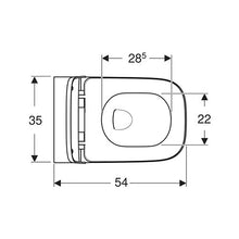 Load image into Gallery viewer, Geberit Smyle Square Rimless Wall-Hung Toilet + Overlapping Soft-Close Seat - White
