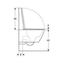 Load image into Gallery viewer, Geberit Smyle Square Rimless Wall-Hung Toilet + Overlapping Soft-Close Seat - White
