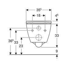 Load image into Gallery viewer, Geberit Smyle Square Rimless Wall-Hung Toilet + Overlapping Soft-Close Seat - White
