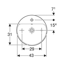 Load image into Gallery viewer, Geberit VariForm Round Counter Top Vanity Basin with Tap Hole Bench
