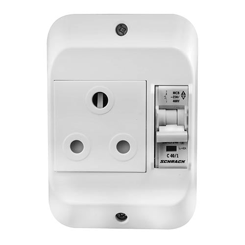 Crabtree Classic RSA Socket 16A Circuit Breaker in 2 x 4 Surface Box