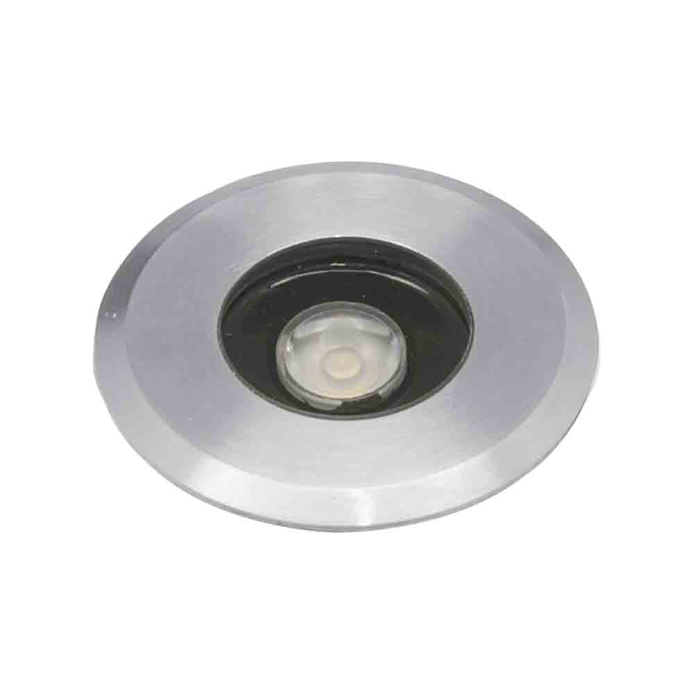 Spazio Neo Large Recessed Warm White Ground Light - Silver