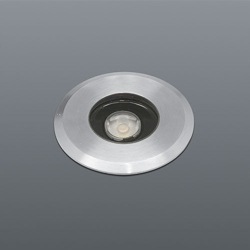 Spazio Neo Large Recessed Warm White Ground Light - Silver