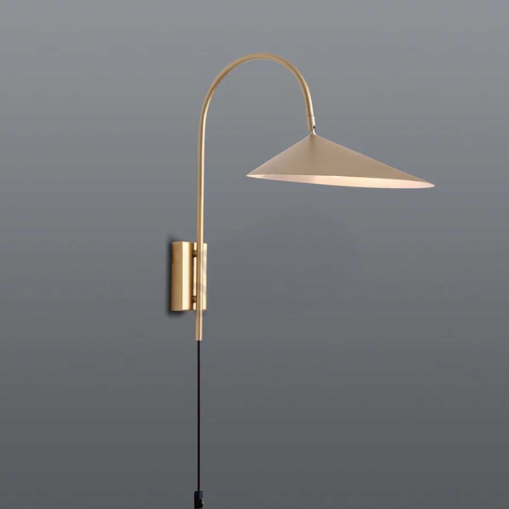 Spazio Arum Wall Light - Sand Gold / White Inner