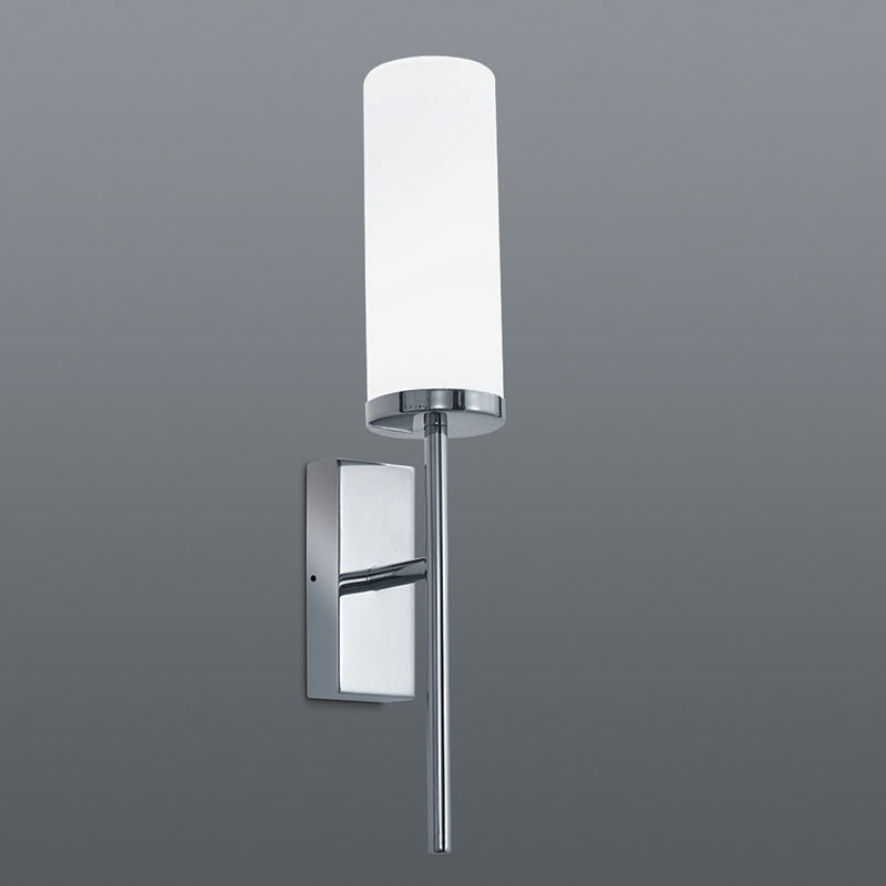 Spazio Moore Cylindrical 6W 960lm Warm White Glass Wall Light - Opal