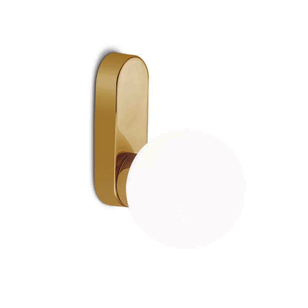 Spazio Bubble Stainless Steel 6W 960lm Warm White Globe with Opal Shade Wall Light - Gold