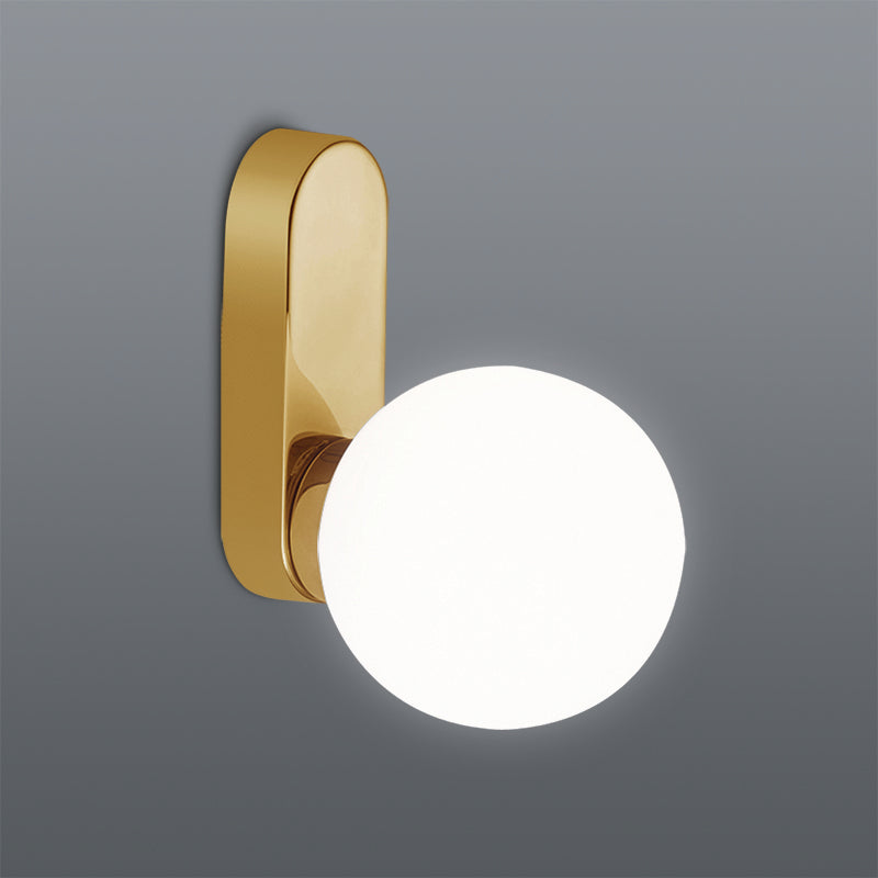 Spazio Bubble Stainless Steel 6W 960lm Warm White Globe with Opal Shade Wall Light - Gold