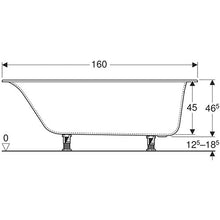 Load image into Gallery viewer, Geberit Soana Rectangular Built-in Bathtub 195L
