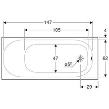 Load image into Gallery viewer, Geberit Soana Rectangular Built-In Bathtub 195L
