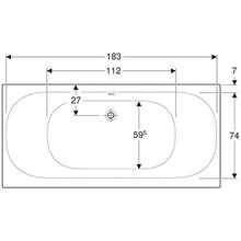 Load image into Gallery viewer, Geberit Soana Rectangular Built-in Bathtub 900mm
