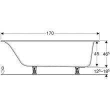 Load image into Gallery viewer, Geberit Soana Rectangular Built-In Bathtub 233L
