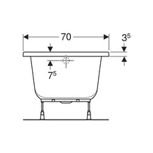 Load image into Gallery viewer, Geberit Supero Rectangular Built-In Bathtub 158L
