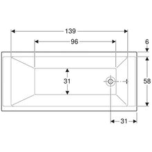 Load image into Gallery viewer, Geberit Supero Rectangular Built-in Bathtub 170L
