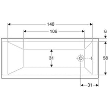 Load image into Gallery viewer, Geberit Supero Rectangular Built-In Bathtub 183L
