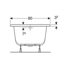Load image into Gallery viewer, Geberit Supero Rectangular Built-in Bathtub 229L
