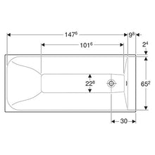 Load image into Gallery viewer, Geberit Rekord Rectangular Built-in Bathtub 163L
