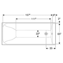 Load image into Gallery viewer, Geberit Rekord Rectangular Built-in Bathtub 176L
