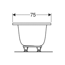 Load image into Gallery viewer, Geberit Tawa Rectangular Built-In Bathtub 750mm with Central Outlet
