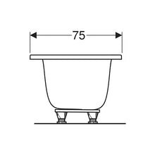 Load image into Gallery viewer, Geberit Tawa Rectangular Built-in Bathtub 750mm with Central Outlet
