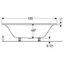 Load image into Gallery viewer, Geberit Tawa Rectangular Built-In Bathtub 900mm
