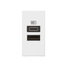 Load image into Gallery viewer, Legrand Arteor Type-A &amp; Type-C USB Single Module - White
