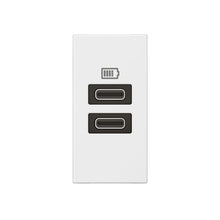 Load image into Gallery viewer, Legrand Arteor Double Type-C USB Single Module - White
