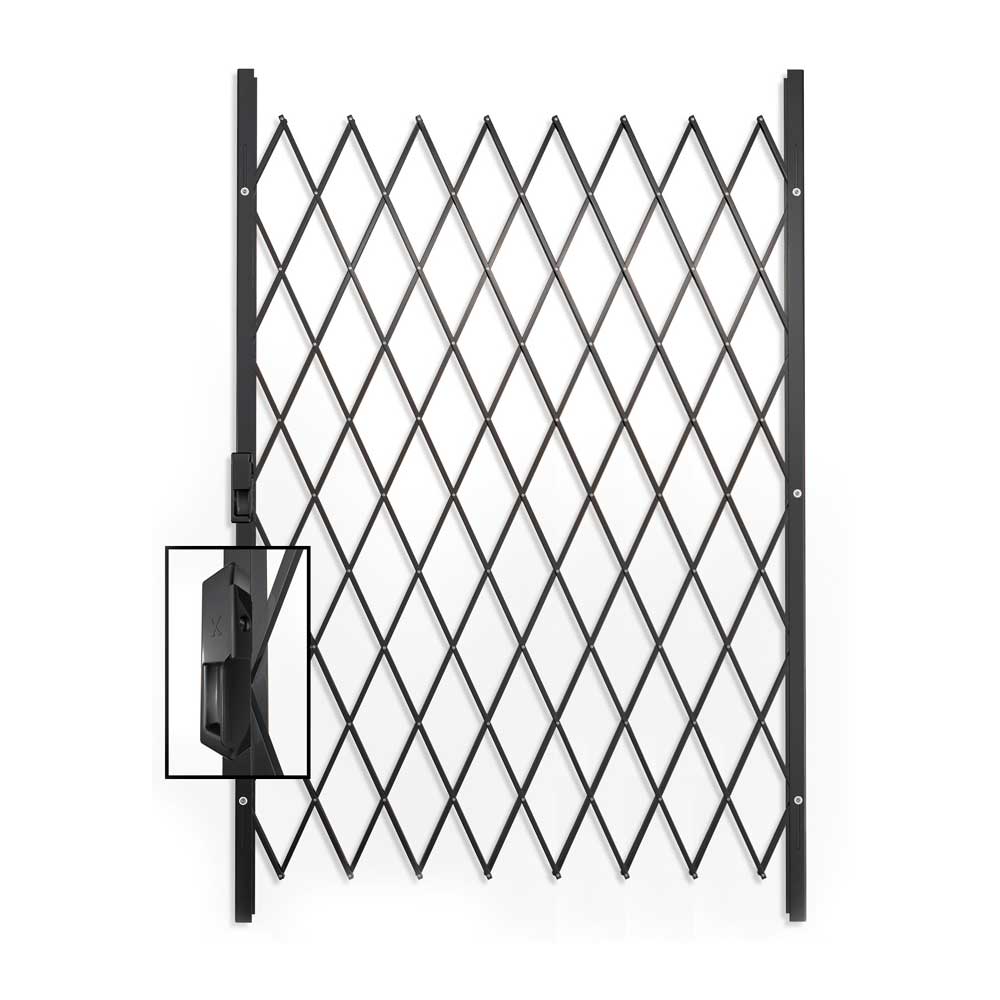 Xpanda Saftidor D Slamlock Security Gate 1300mm - Charcoal