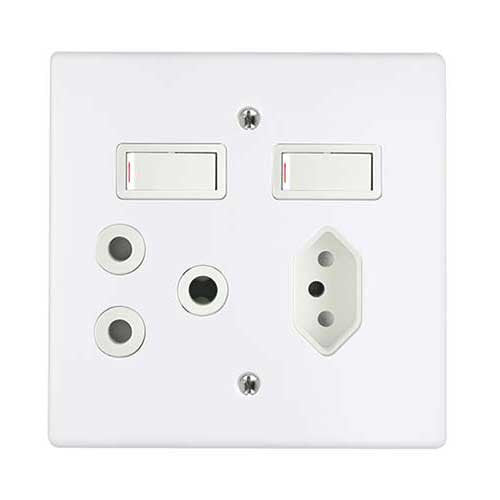 Crabtree Classic RSA Slimline Combo Socket 4 x 4