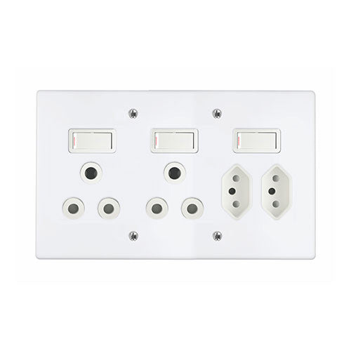 Crabtree Classic Double RSA Slimline Combo Socket 4 x 4