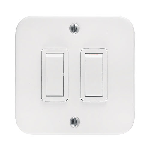 Crabtree Industrial 2 Lever 1-Way & 2-Way Switch in Surface Box 4 x 4