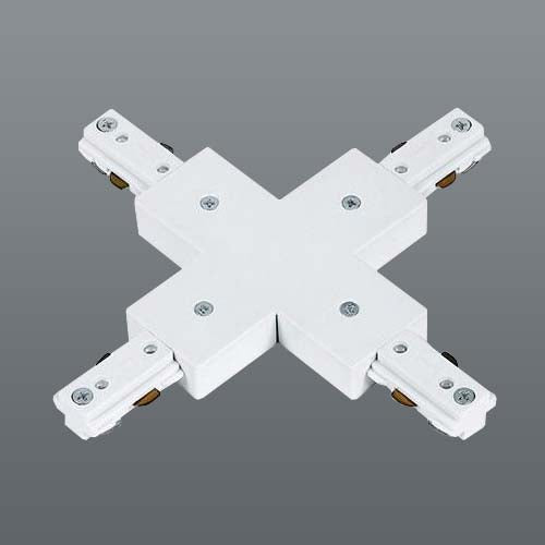 Spazio 3 Wire Slim Track X-Joint - White