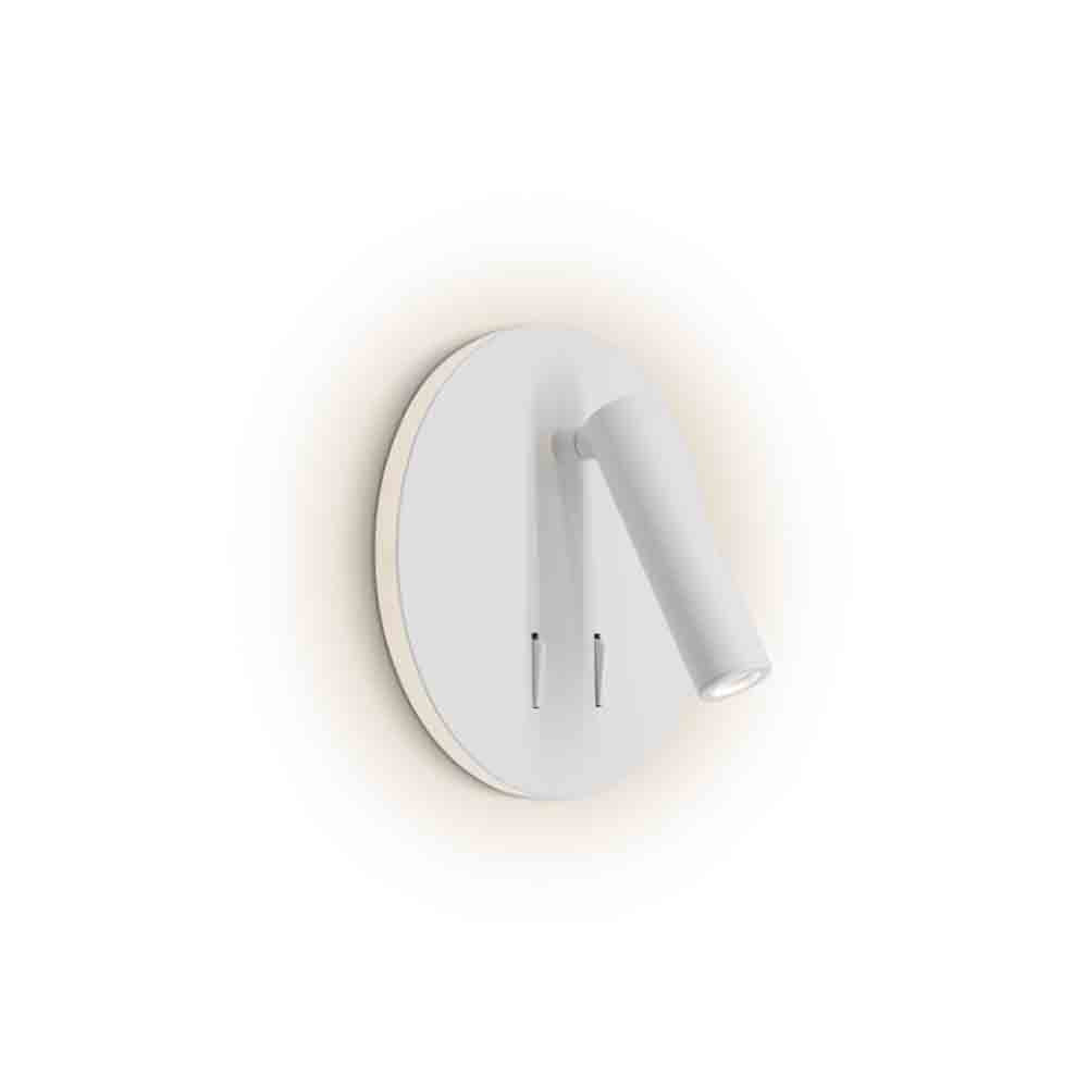Spazio Spin Round Metal 3W 220lm Warm White Reading fitting