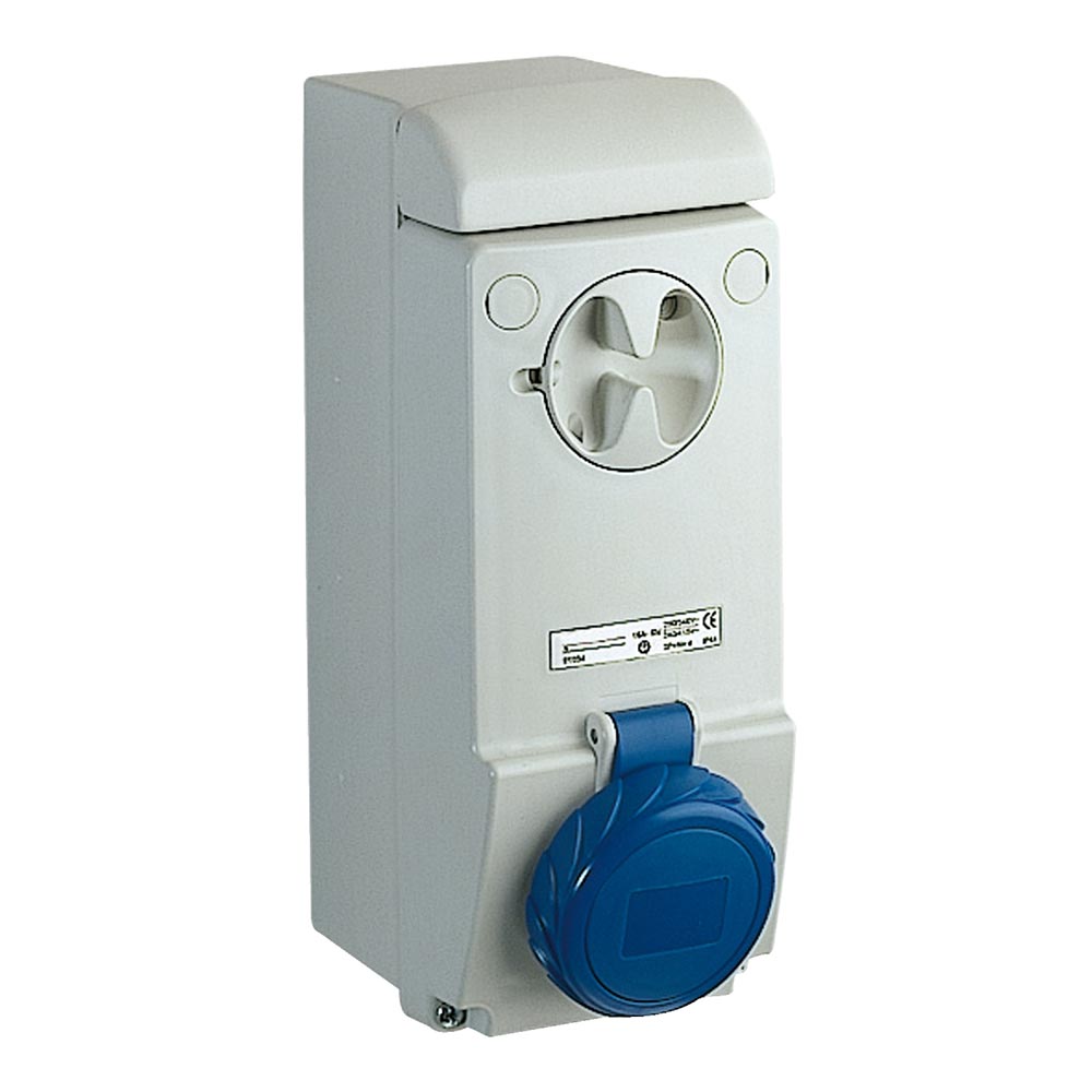 Schneider Electric Pratika 3 Pin Industrial Wall Mount Socket Waterproof with Interlock Switch