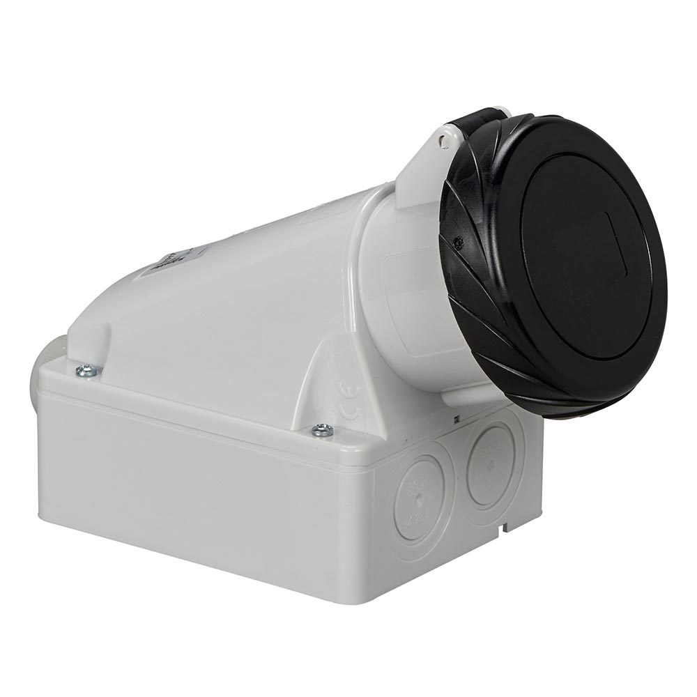 Schneider Pratika 5 Pin Industrial Wall Mounted Socket Waterproof with Back Box