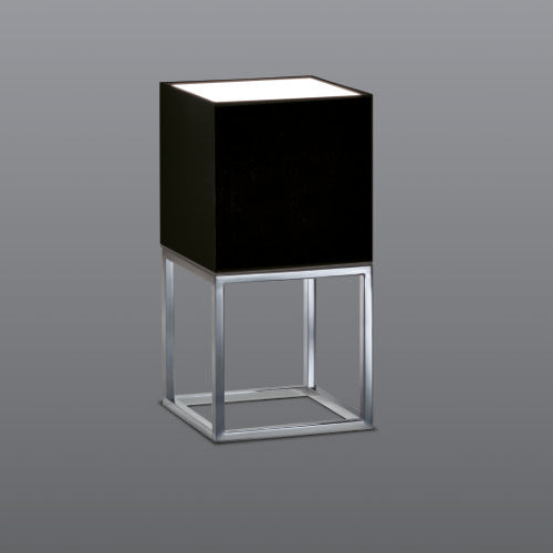 Spazio Space Cube Shaped Steel Table Lamp - Black