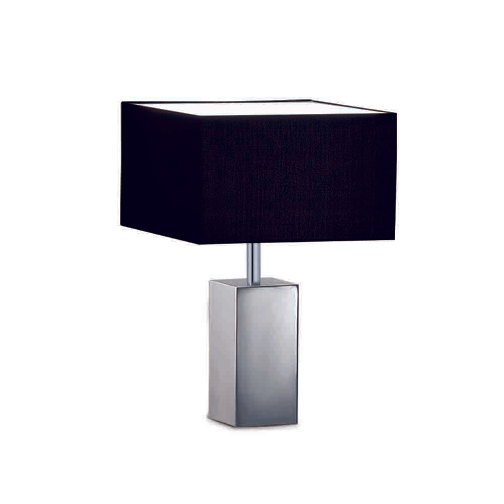 Spazio Solid Steel 60W Table Lamp - Black