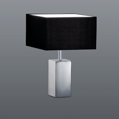 Spazio Solid Steel 60W Table Lamp - Black