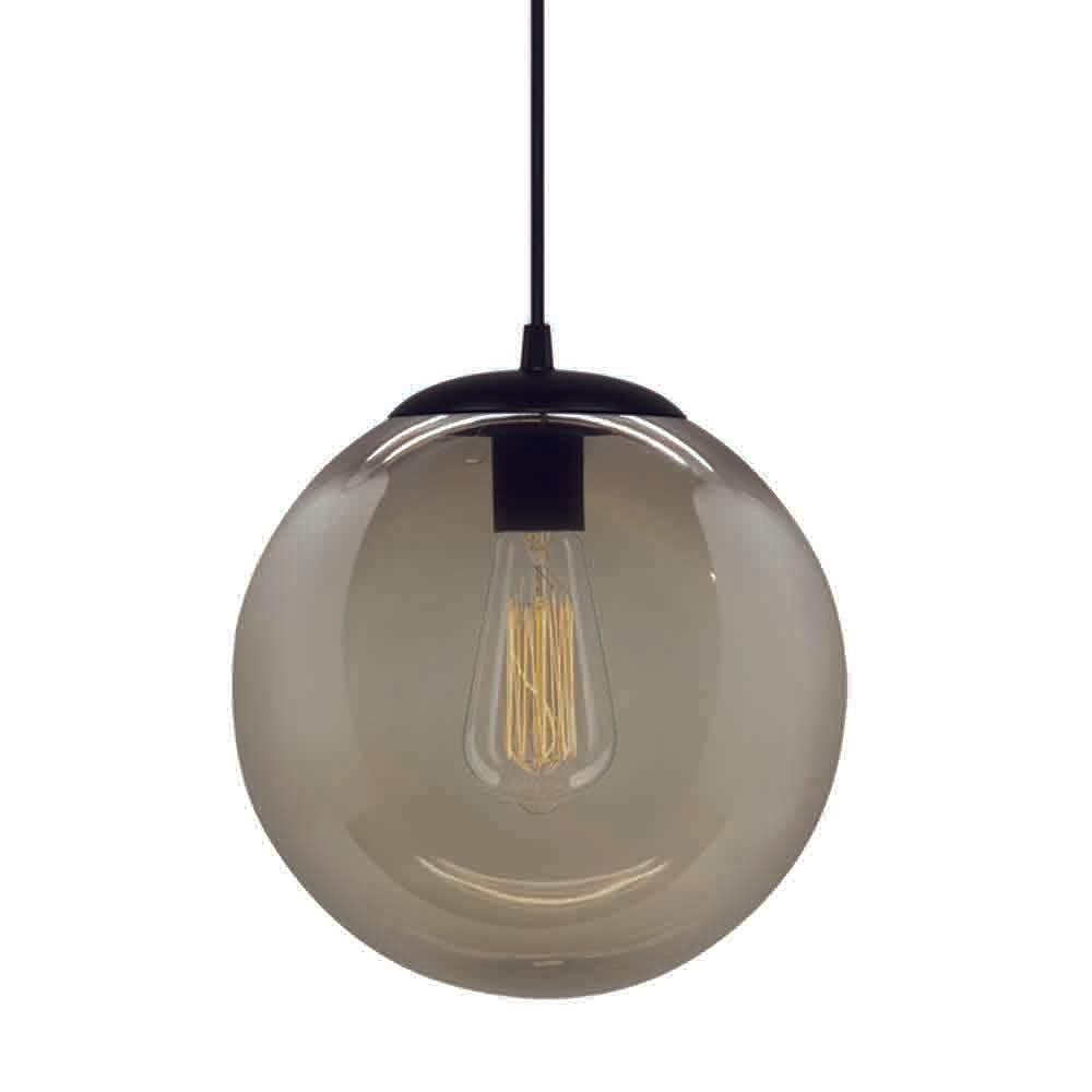 Spazio Medium 60W Palla Fumo Pendant - Black