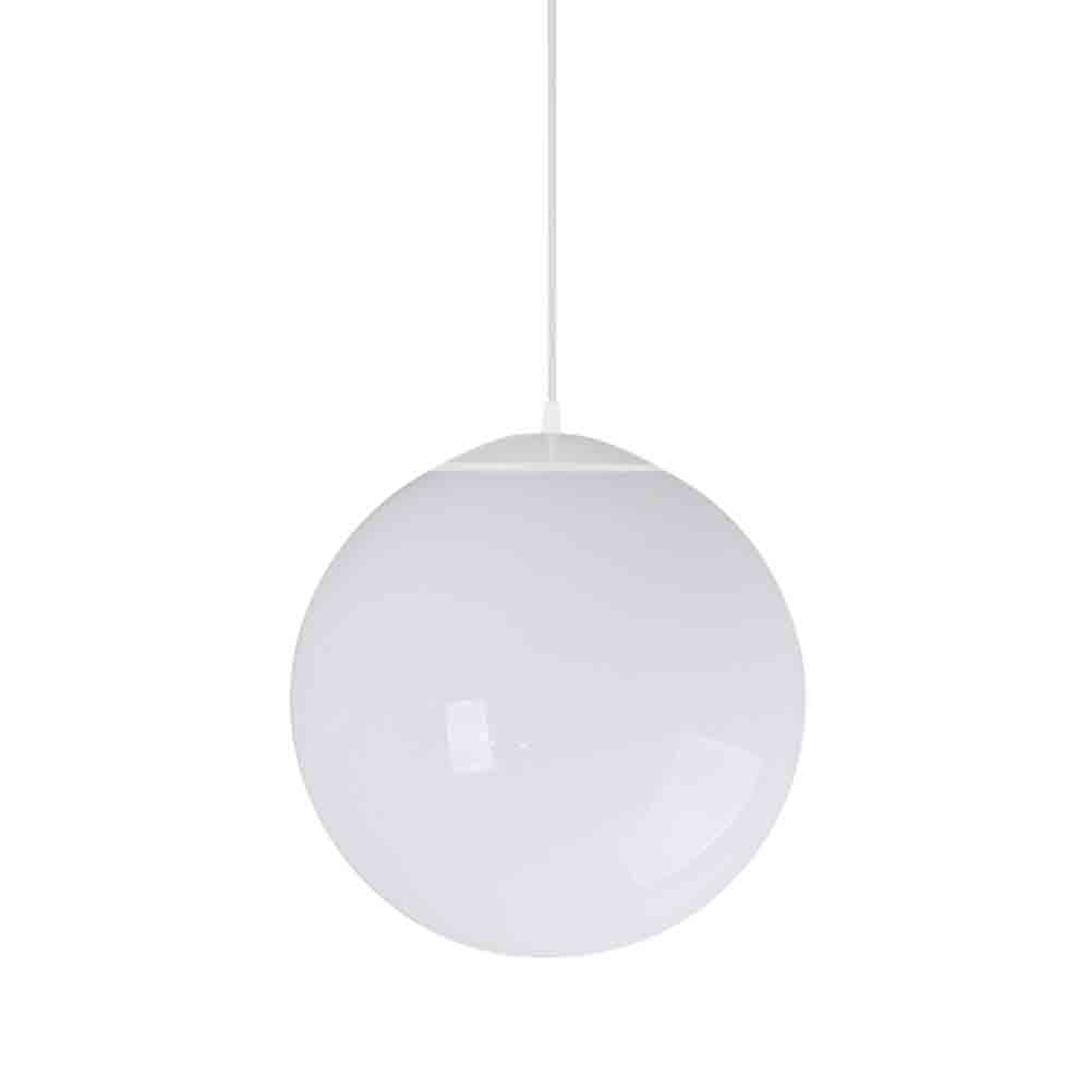 Spazio Medium 60W Palla Bianca Pendant - White