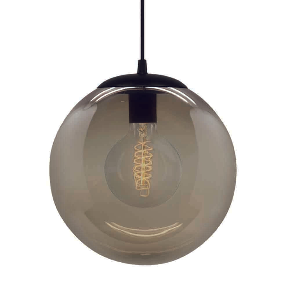 Spazio Large 60W Palla Fumo Pendant - Black